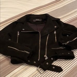 Zara faux suede moto jacket. XS
